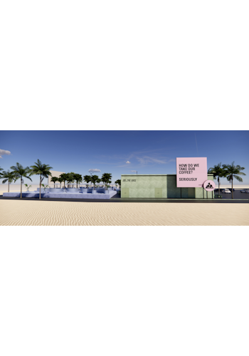  Immersive Architecture in Riyadh, a pop-up design by Studio Königshausen. The Riyadh pop-up for Joe and the Juice embodies the brand's essence with Miami-inspired aesthetics. Our standout feature is a lifeguard tower, combining black and pink hues for a true beach feel.